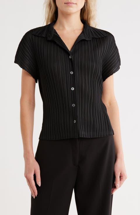 Extended Shoulder Button-Up Shirt