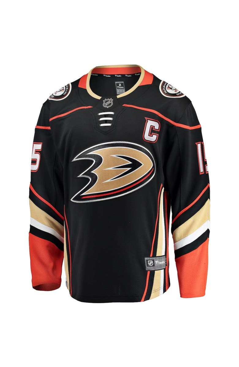 FANATICS Men's Fanatics Branded Ryan Getzlaf Black Anaheim Ducks Breakaway Player Jersey, Alternate, color, 