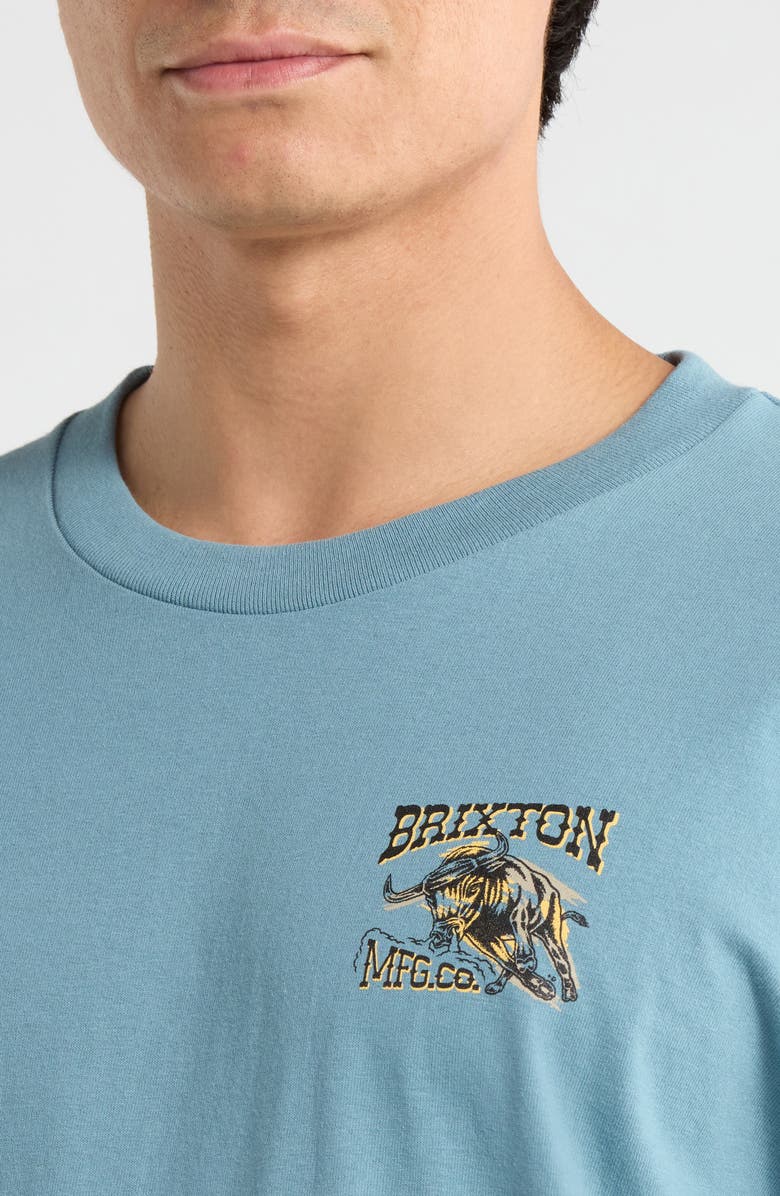 Brixton Barquero Cotton Graphic T-Shirt, Alternate, color, Ocean Breeze