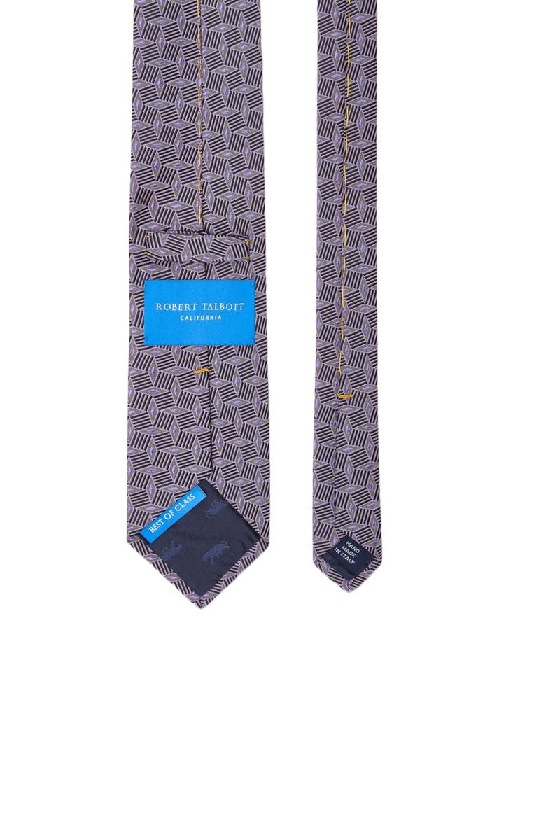 Robert Diamond Cube Necktie, Alternate, color, Purple