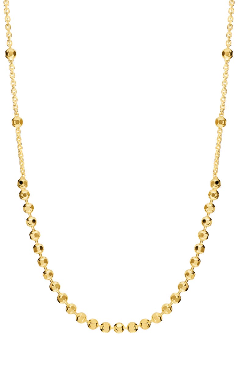 ATHRA LUXE Diamond-Cut Beaded Necklace, Main, color, Gold