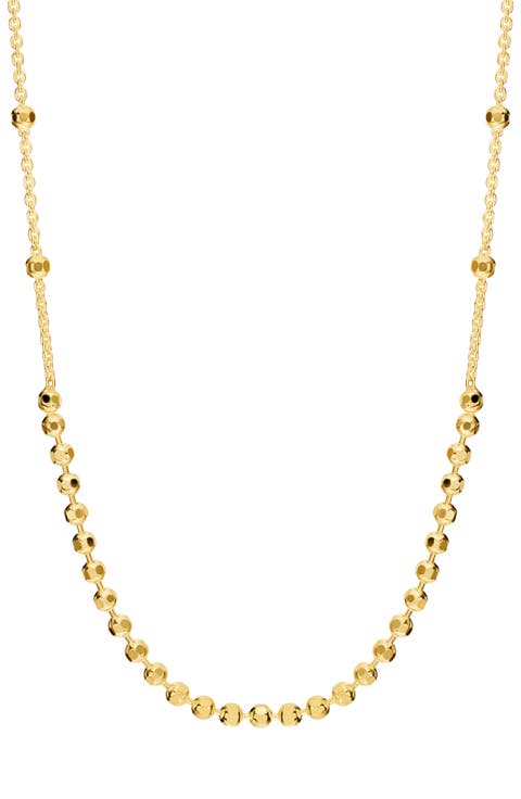 Diamond-Cut Beaded Necklace