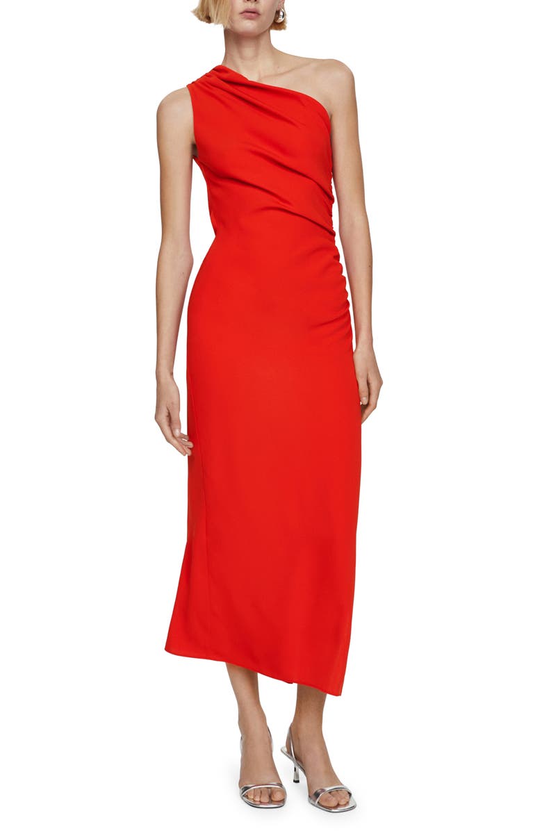 MANGO One-Shoulder Asymmetric Hem Dress | Nordstromrack MANGO One-Shoulder Asymmetric Hem Dress | Nordstromrack
