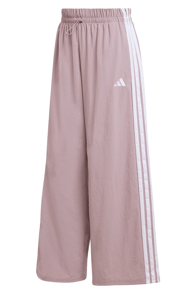3-Stripe Wide Leg Track Pants, Alternate, color, PRELOVED FIG/ WHITE