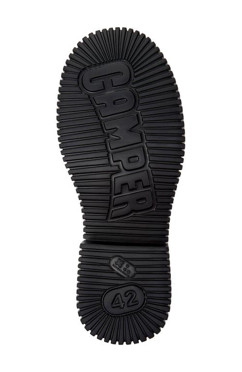 Camper Lace-up Platform Shoes In Black