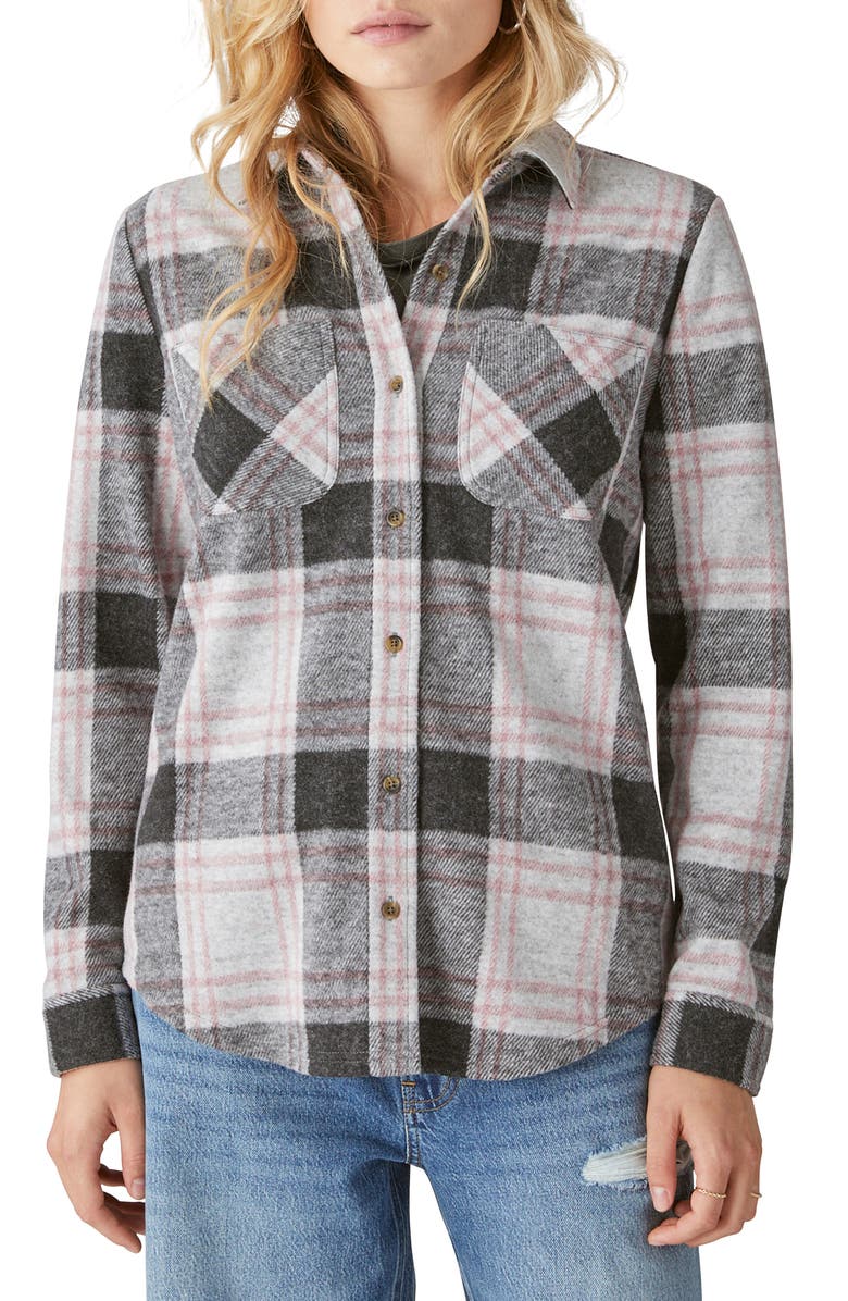 Lucky Brand Plaid Shirt Jacket, Main, color,