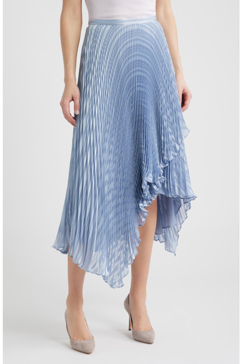 Vlantel Pleated Asymmetric Midi Skirt, Main, color, BT BU