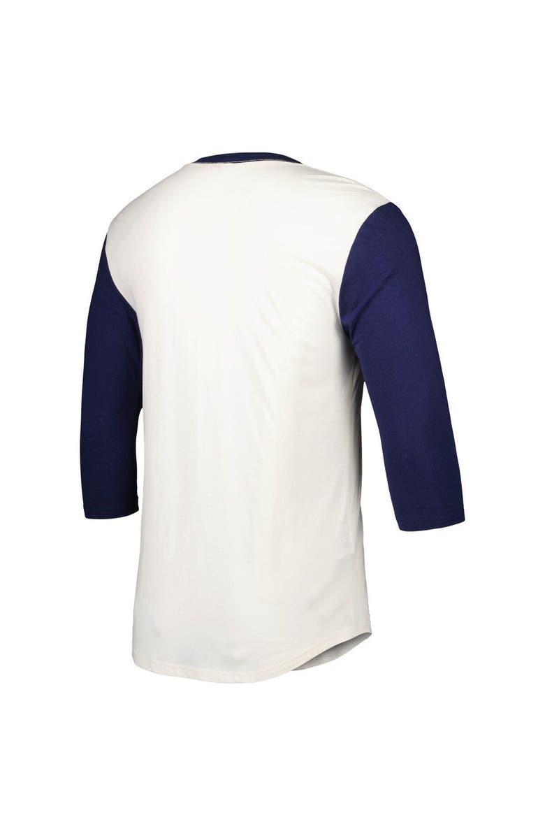 Mitchell & Ness Men's Mitchell & Ness Cream New York Yankees Icon Henley 3/4-Sleeve T-Shirt, Alternate, color, 