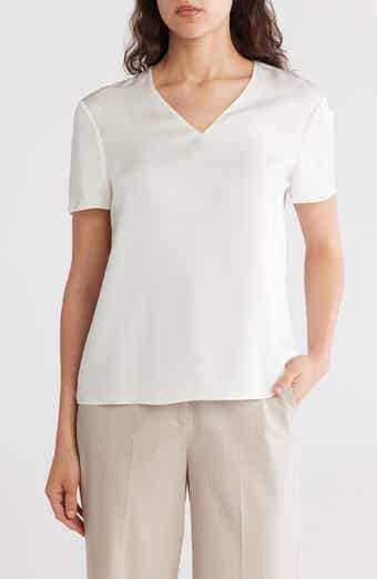 Theory Minimal Silk V-Neck T-Shirt