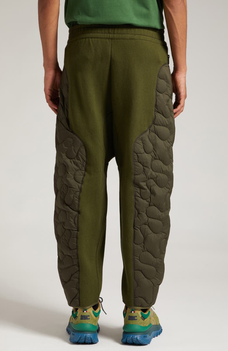 Moncler Genius x Salehe Bembury Quilted Down Panel Jersey Pants, Alternate, color, 