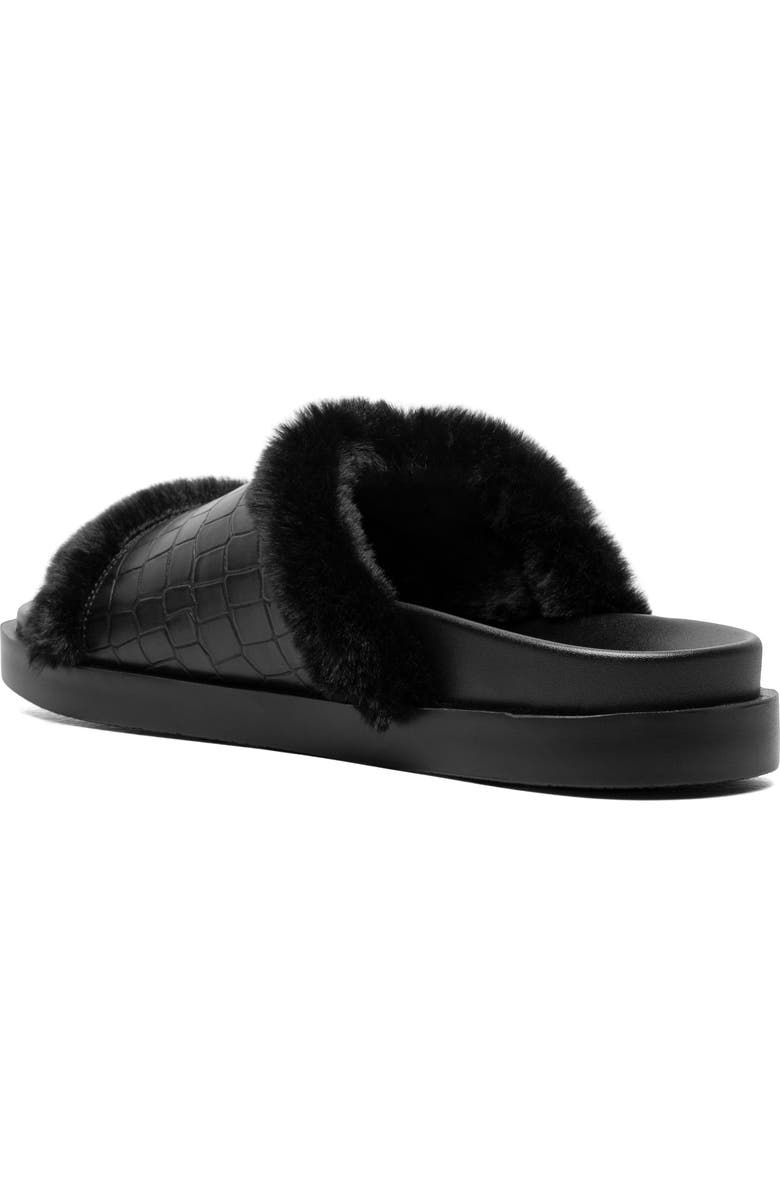 Stacy Adams Monty Faux Fur Slide Sandal, Alternate, color,