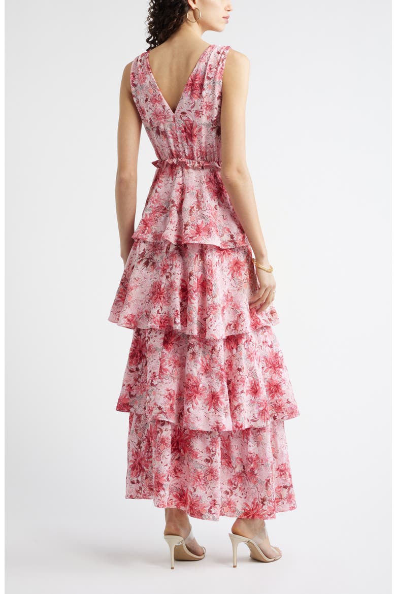 Floral Tiered Maxi Dress, Alternate, color, PINK SUSIE PATCHWORK