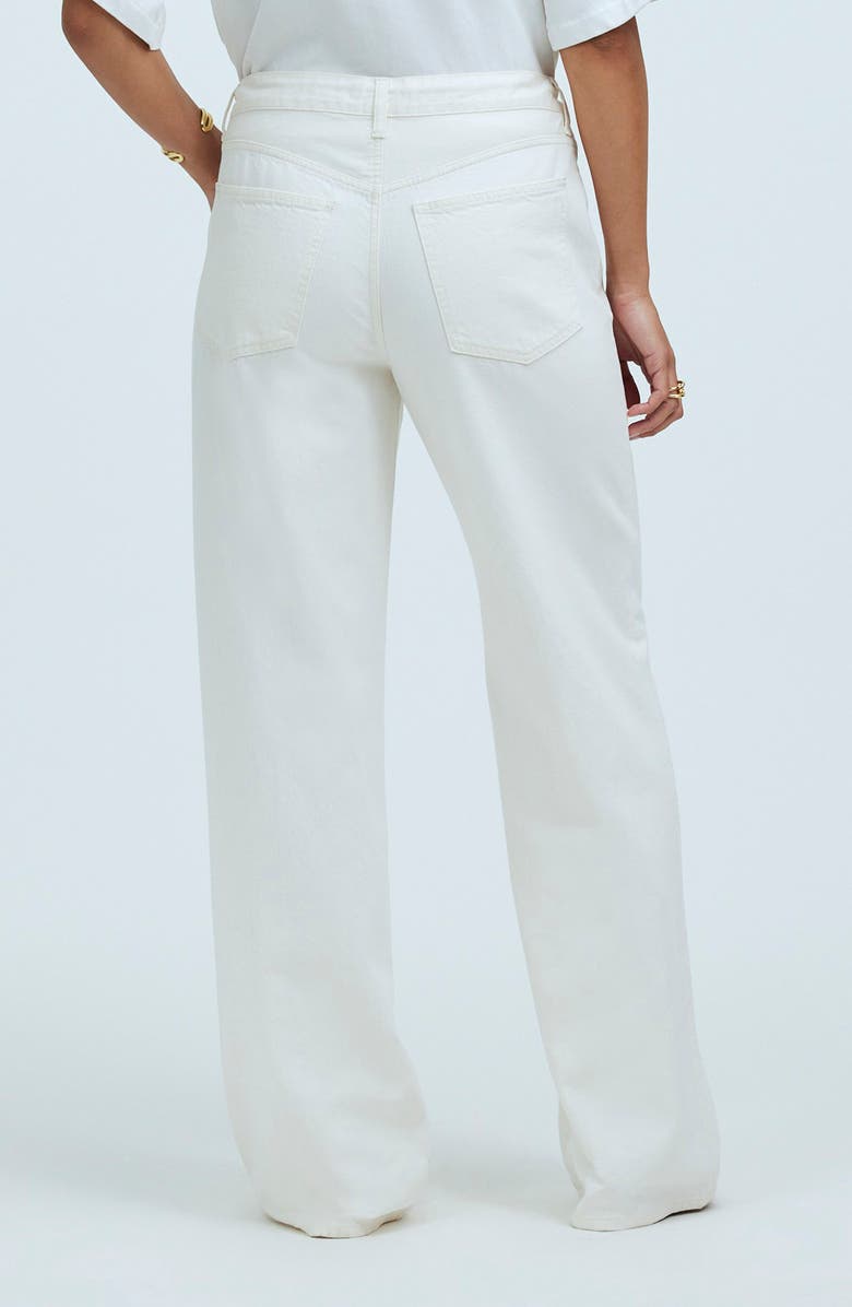 Madewell Drawstring High Waist Superwide Leg Jeans, Alternate, color,