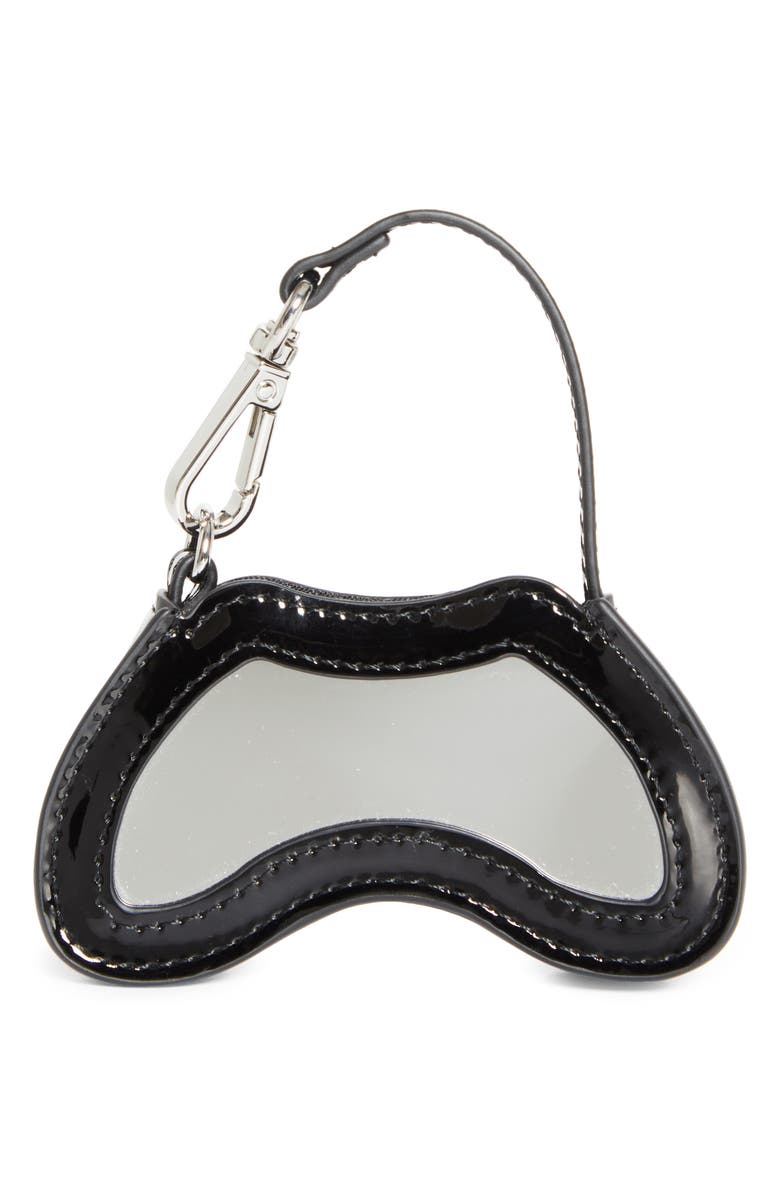 DIESEL<sup>®</sup> Play Faux Leather Bag Charm, Alternate, color, Black