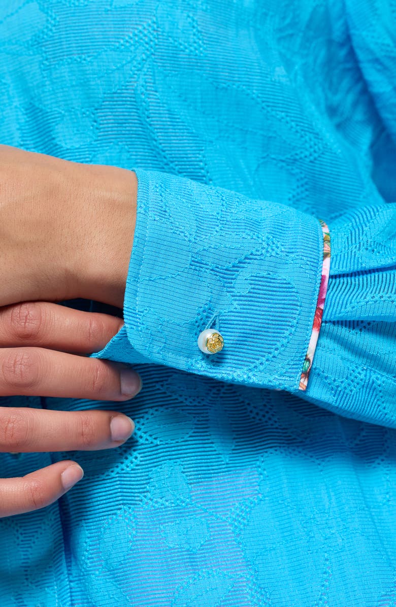 Robert Graham Carrie Long Sleeve Woven Shirt, Alternate, color, Blue