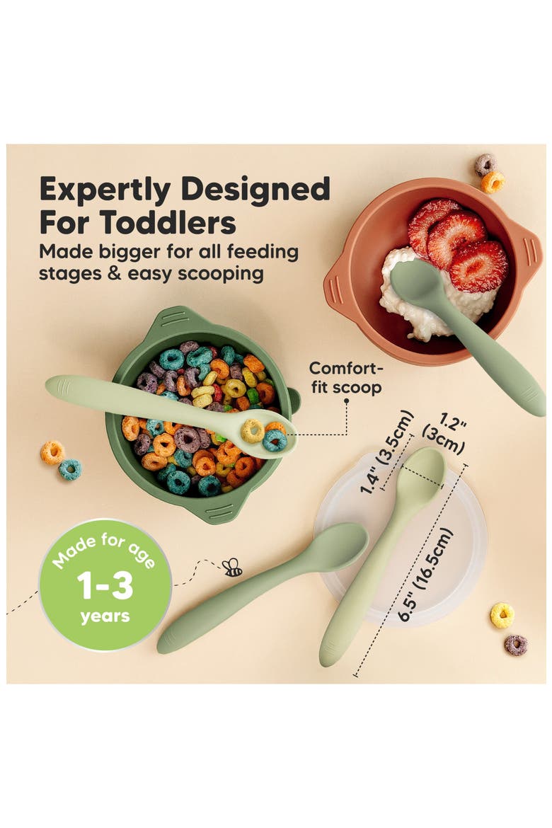 3-Pack Prep Baby Spoons, Alternate, color, Sage