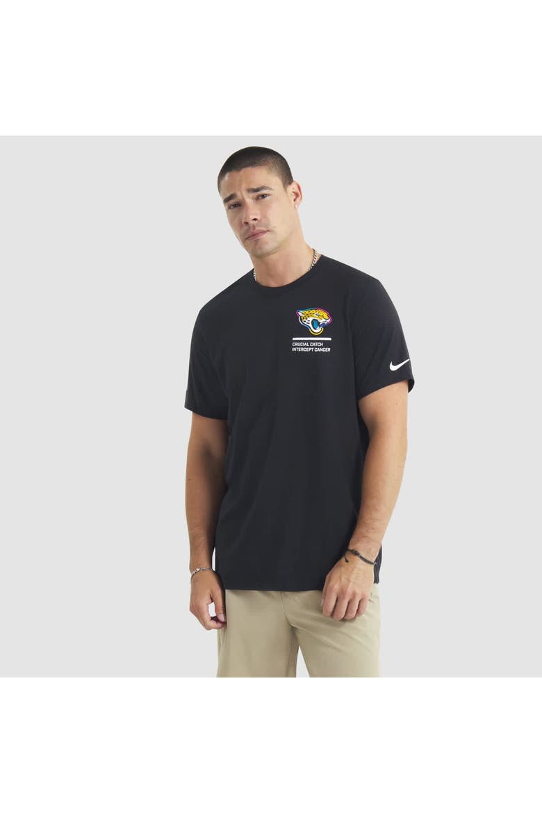 Men's Nike Black Jacksonville Jaguars 2025 NFL Crucial Catch Tri-Blend Dri-FIT T-Shirt, Main, color, Black