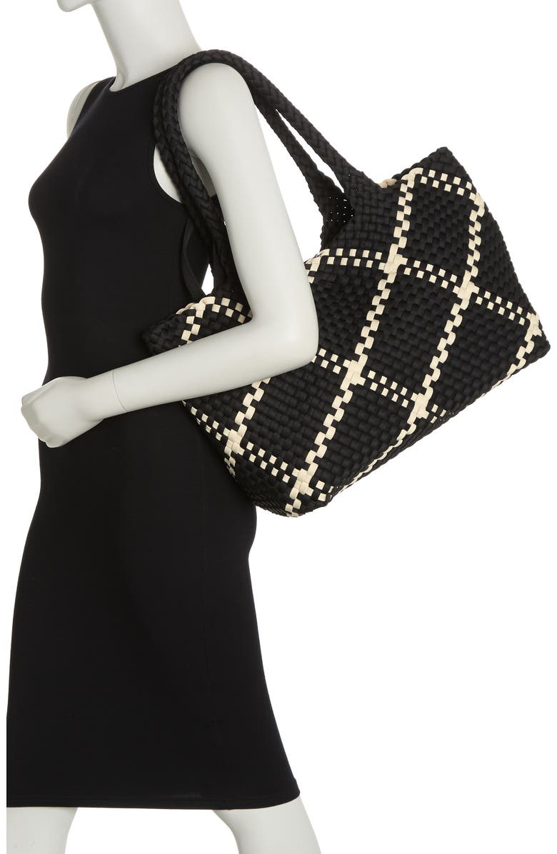BCBG Woven Large Tote Bag & Pouch Set, Alternate, color,