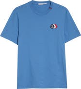 Moncler Tricolor Logo Patch Pima Cotton T-Shirt