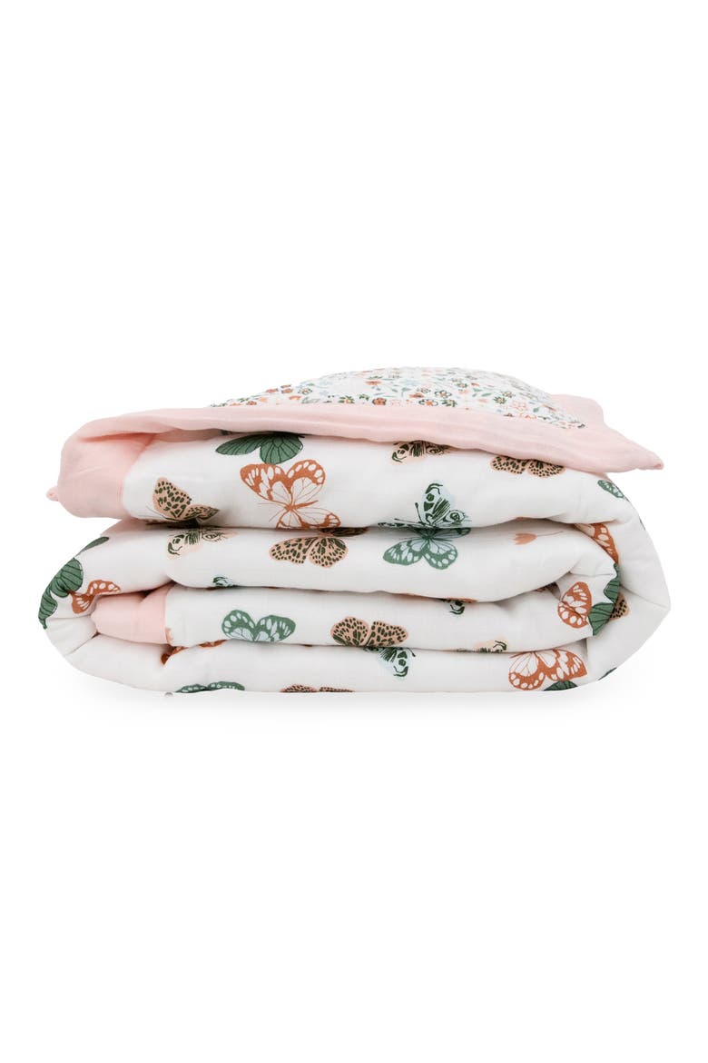 Cotton Muslin Toddler Comforter, Alternate, color, BUTTERFLIES