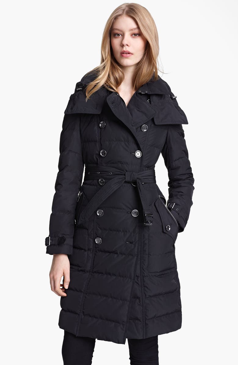 Burberry Brit Channel Quilted Down Coat, Main, color, 