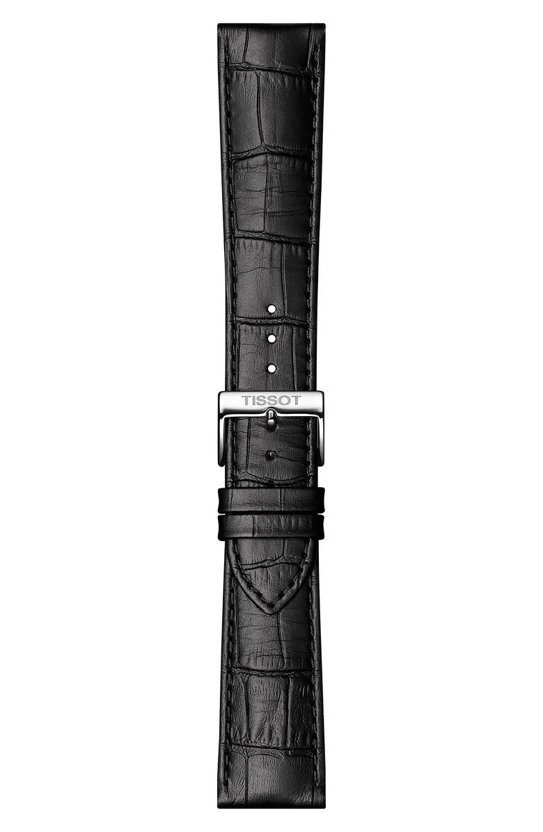 Tissot Classic Dream Leather Strap Watch, 42mm, Alternate, color, Black