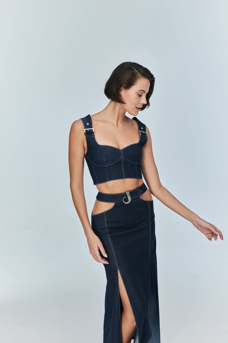 Vonk Belted Top, Alternate, color, Ever Blue