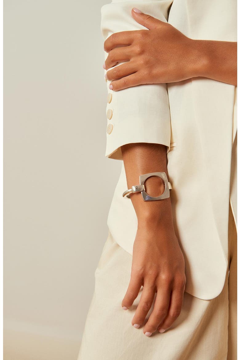 Aldaba Bracelet, Alternate, color, Silver