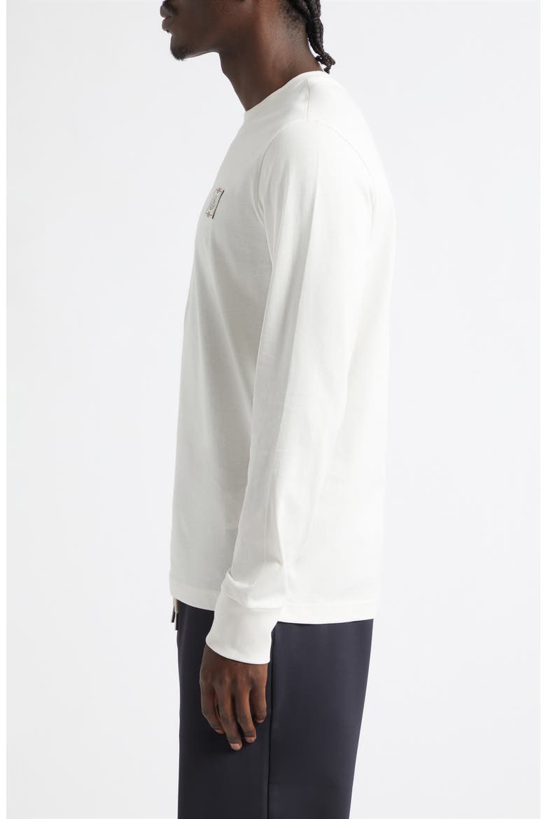 Long Sleeve Cotton T-Shirt, Alternate, color, SILK WHITE