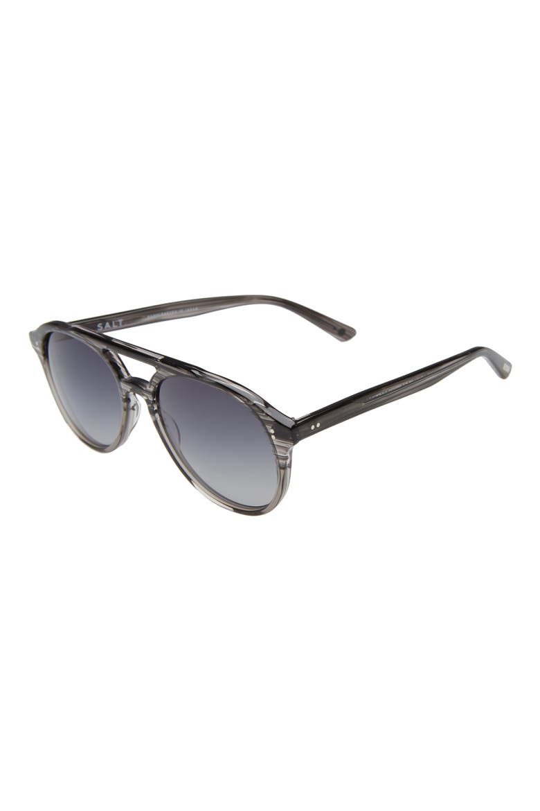 Rockwood 56mm Polarized Aviator Sunglasses, Alternate, color, MATTE GREY