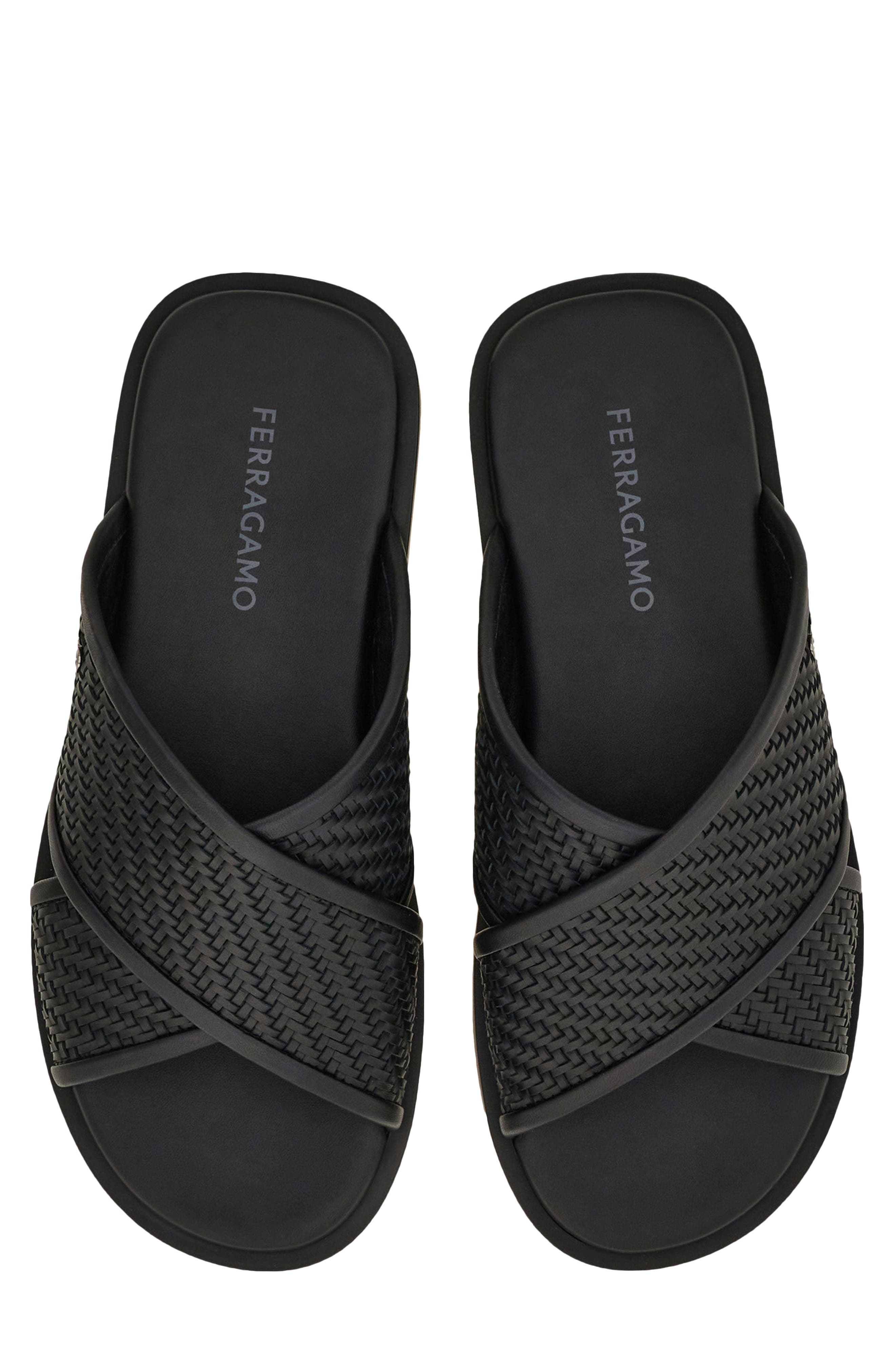 FERRAGAMO Brise 2 Slide Sandal, Alternate, color, Nero Nero Nero 1000