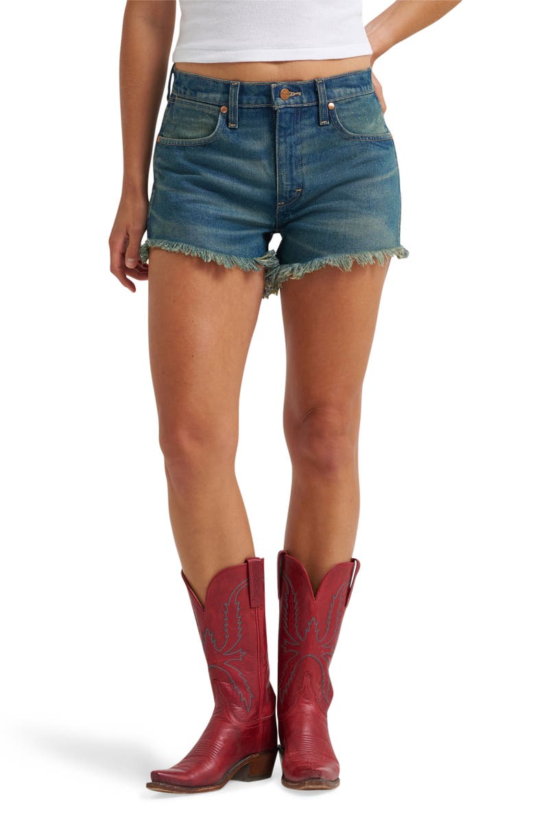 Wrangler Western Cutoff Denim Shorts, Main, color, 