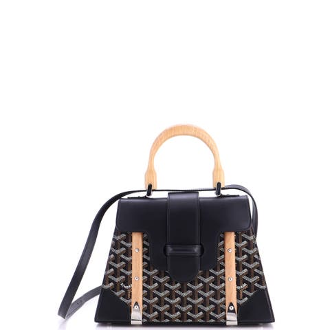 Saigon Top Handle Bag Coated Canvas with Leather PM