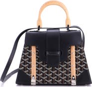 Pre-Owned Goyard Saigon Top Handle Bag Coated Canvas with Leather PM