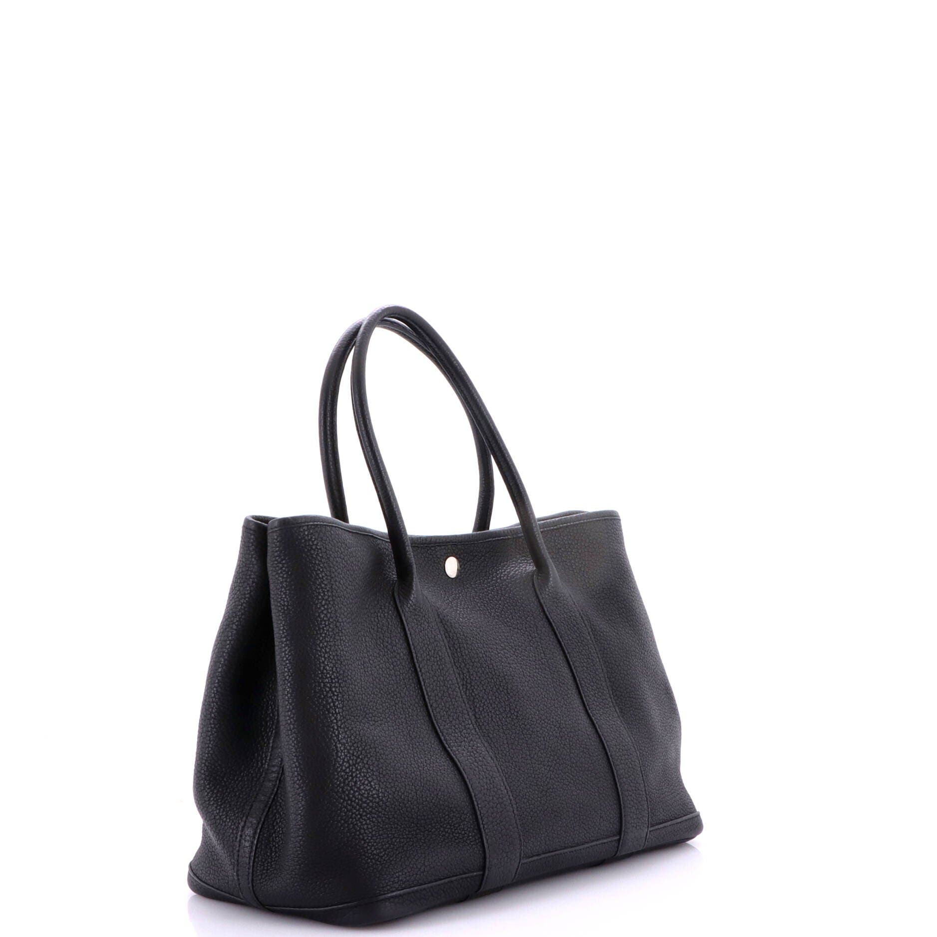 Garden Party Tote Leather 36, Alternate, color, Black