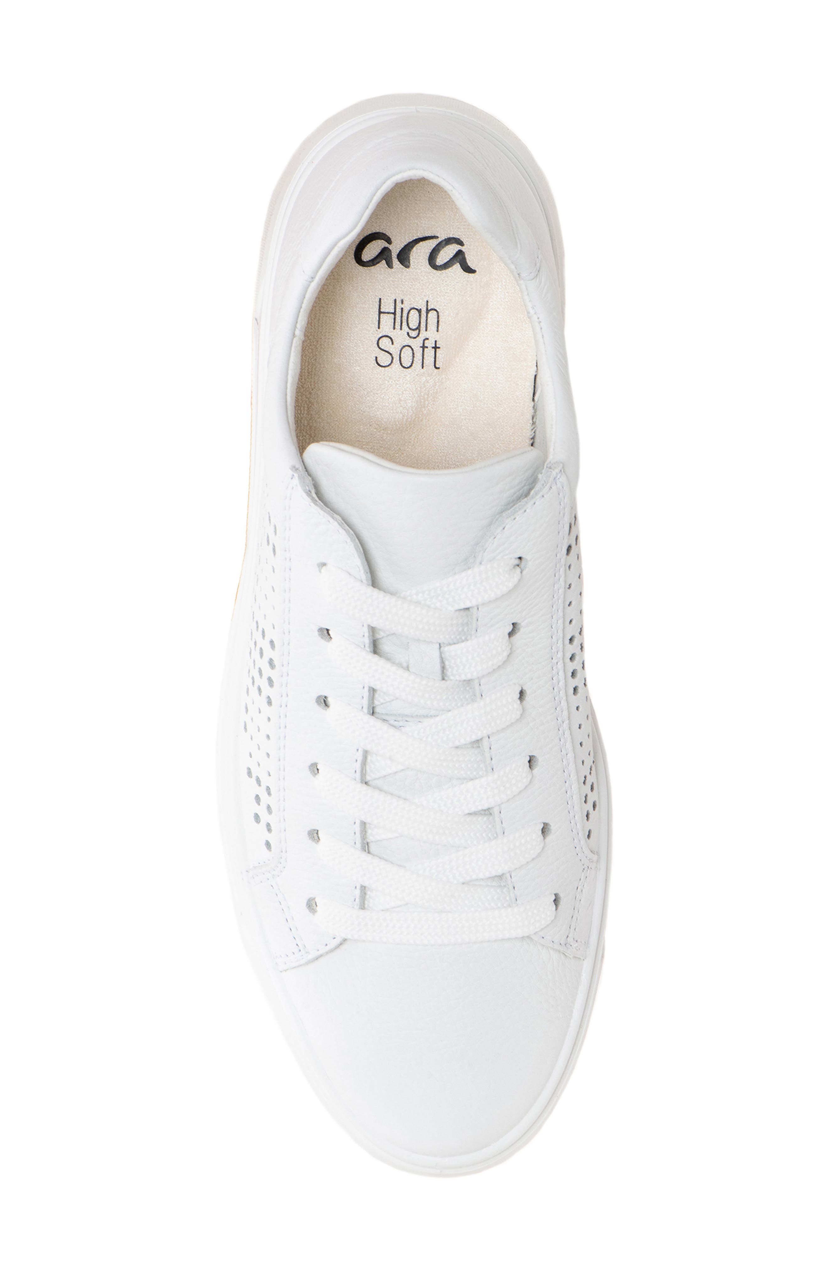 ara Carol Perforated Sneaker, Alternate, color, White