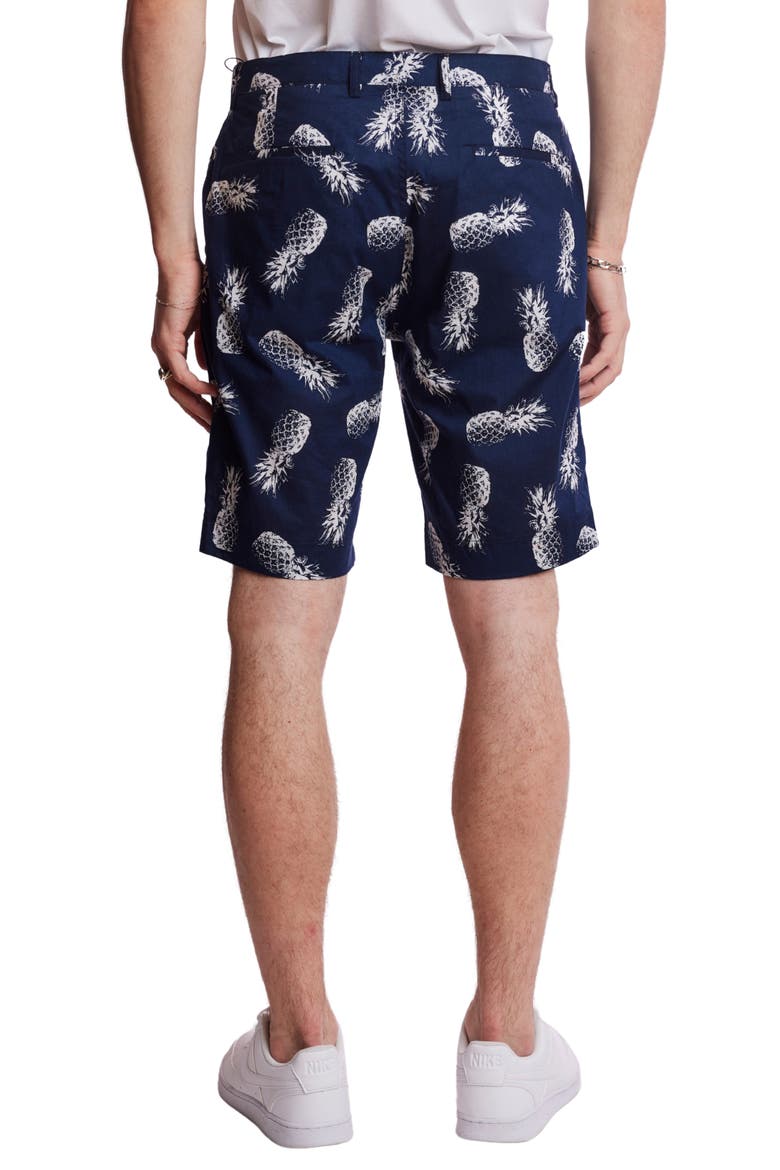 Felix Slim Fit Shorts, Alternate, color, NAVY PINEAPPLE
