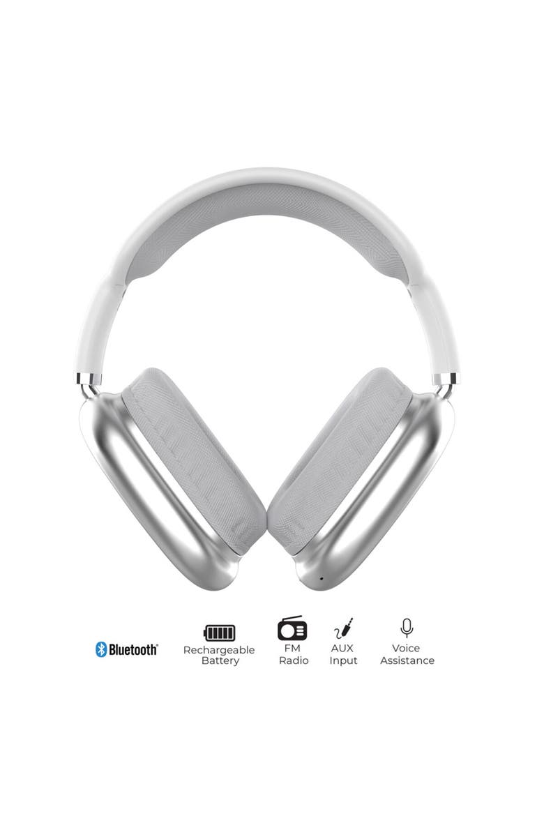 Wireless Bluetooth Headphones W/ Mic, Alternate, color, Silver