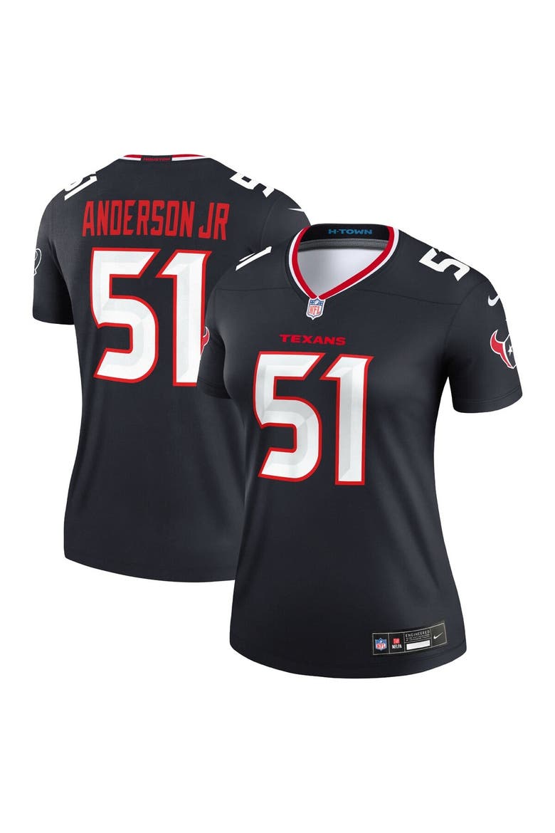 Women's Nike Will Anderson Jr.  Navy Houston Texans Legend Player Performance Top, Main, color, Navy