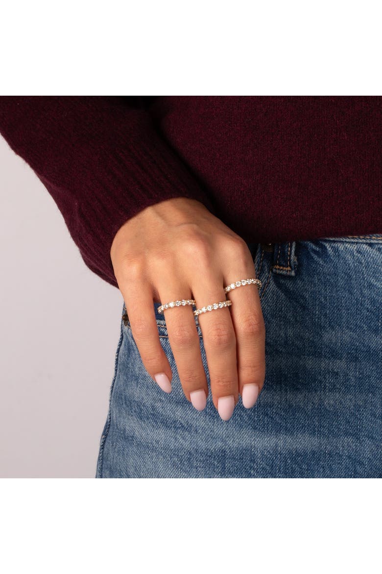 CZ Eternity Band, Alternate, color, Gold