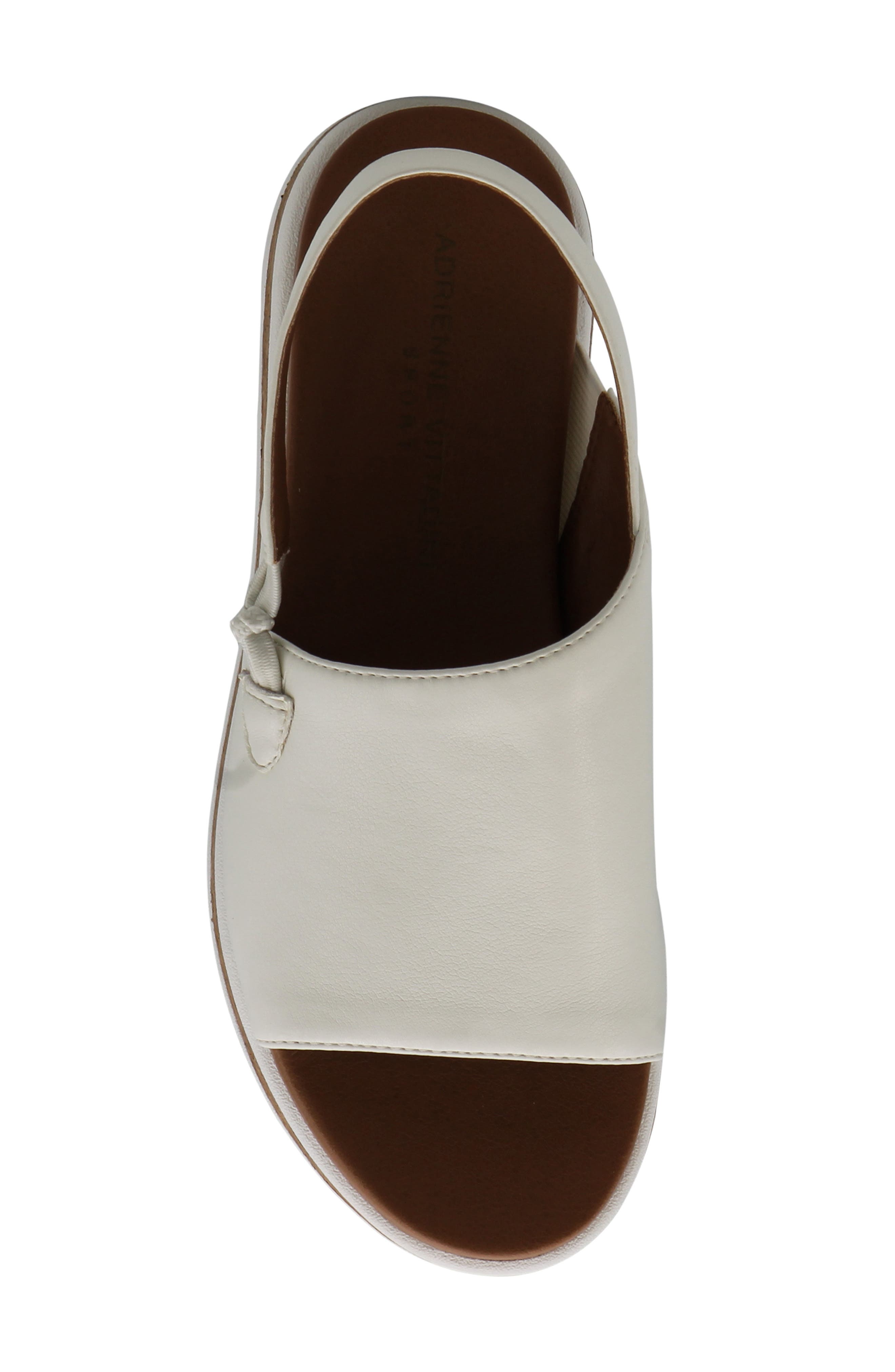 Adrienne Vittadini Primo Wedge Sandal, Alternate, color, White