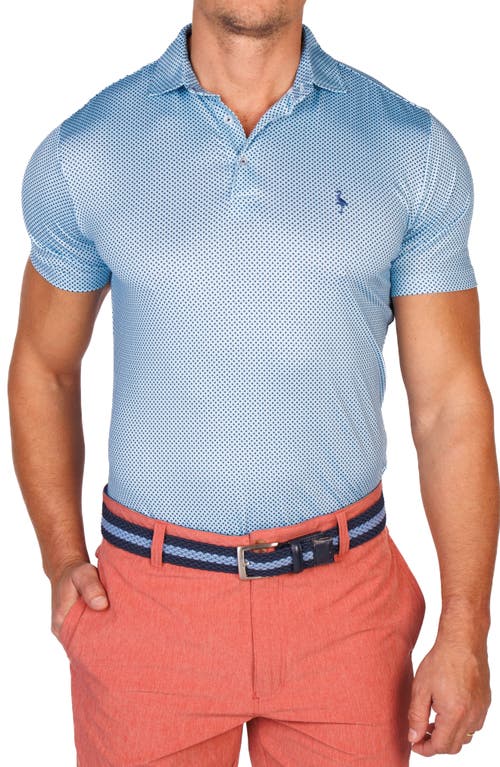 Tailorbyrd Mini Dots Performance Golf Polo In Blue