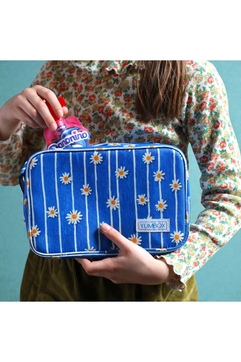 Insulated Lunch Bag for Kids 3 Ways to Carry, Alternate, color, Daisy Stripes