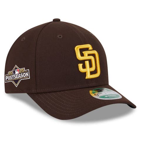 Men's New Era Brown San Diego Padres 2025 MLB Postseason Side Patch 9FORTY Adjustable Hat