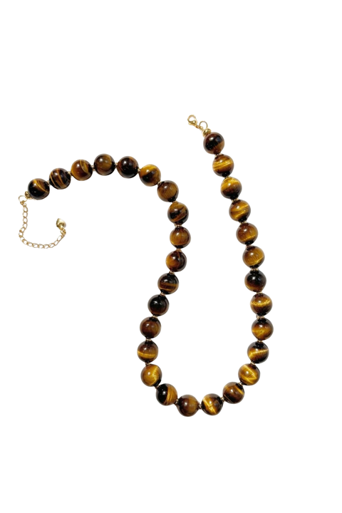 Camille Tiger Eye Beaded Necklace