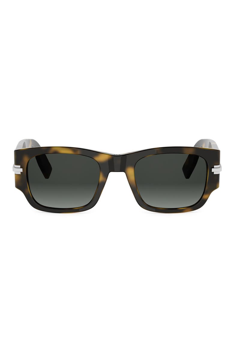 DiorBlackSuit XL S4I 52mm Square Sunglasses, Main, color, DARK HAVANA / GRADIENT GREEN