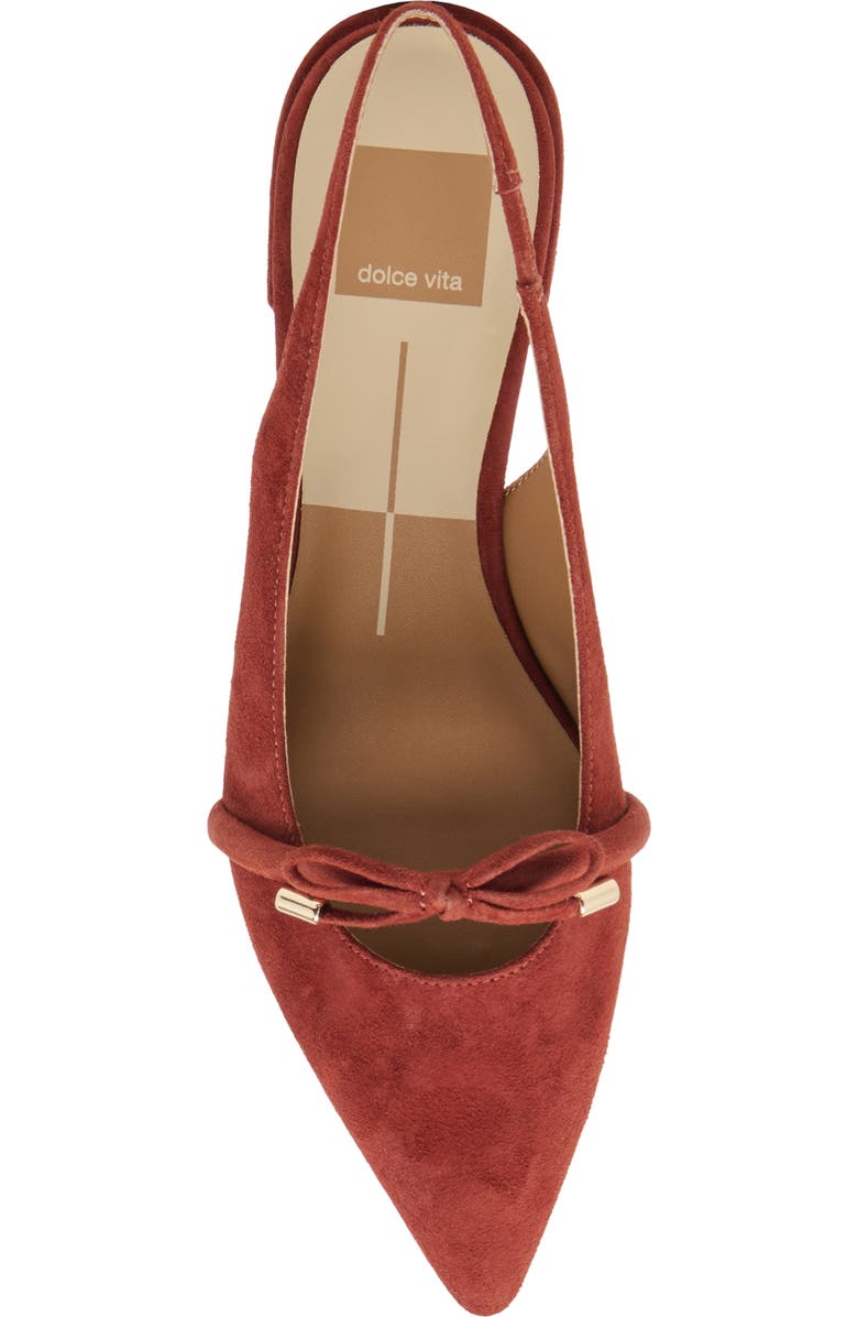 Dolce Vita Payge Pointed Toe Slingback Pump, Alternate, color, Brandy Suede