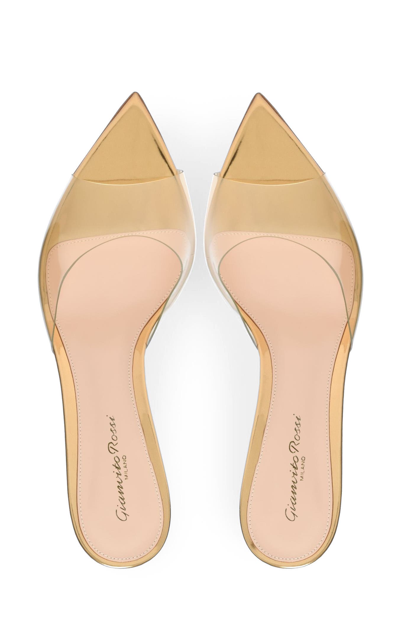 Elle 55 Mules, Alternate, color, Metallic Gold Plastic