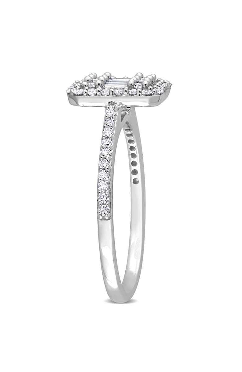 Julianna B. Diamond Baguette Halo Ring 14k, Alternate, color, 14K White Gold