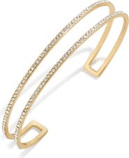 BaubleBar Val Pavé Double Cuff Bracelet